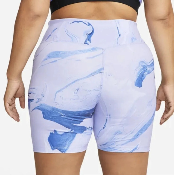 Nike One Women's Tight Fit 7" Marbled Aurora Bike Workout Shorts 3X - Picture 6 of 9